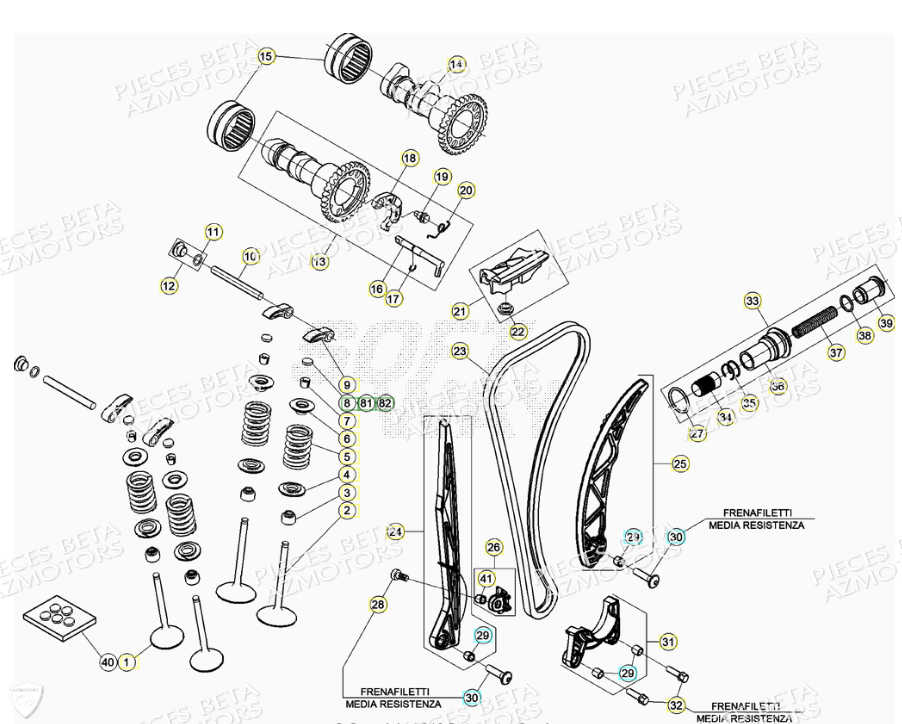 Distribution Soupapes AZMOTORS PiÃ¨ces Beta RR 4T 350 Enduro - (2021)