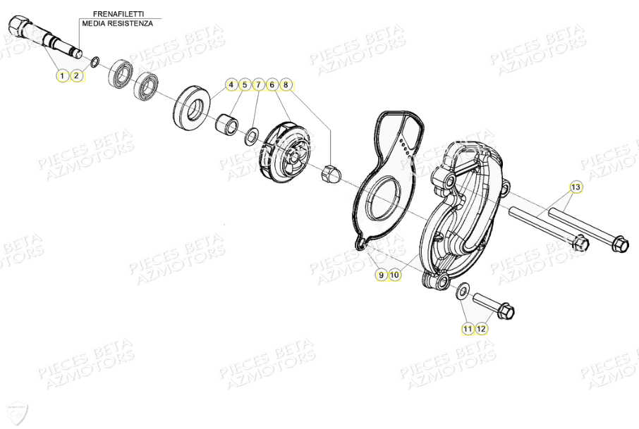 Pompe A Eau AZMOTORS PiÃ¨ces Beta RR 4T 350 Enduro - (2021)