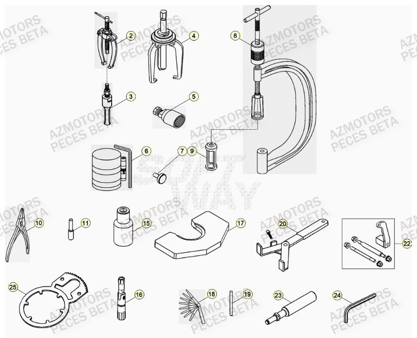 Outils AZMOTORS PiÃ¨ces BETA RR 4T RACING 350 - (2021)

