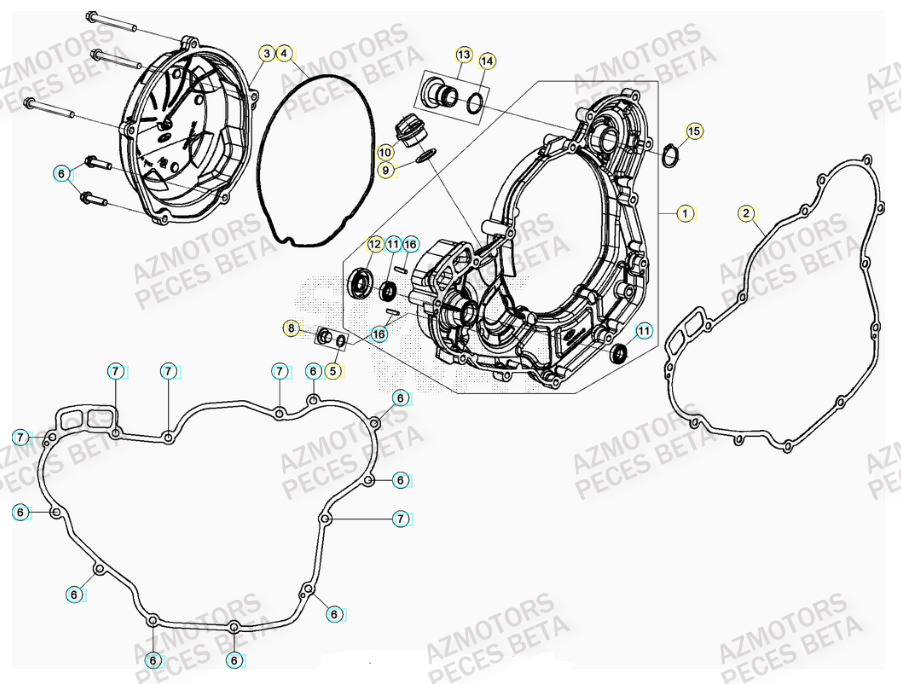 BOUCHON ARBRE COUVERCLE D EMBRAYAGE - BETA pour COUVERCLE EMBRAYAGE de RR 350 RACING 22