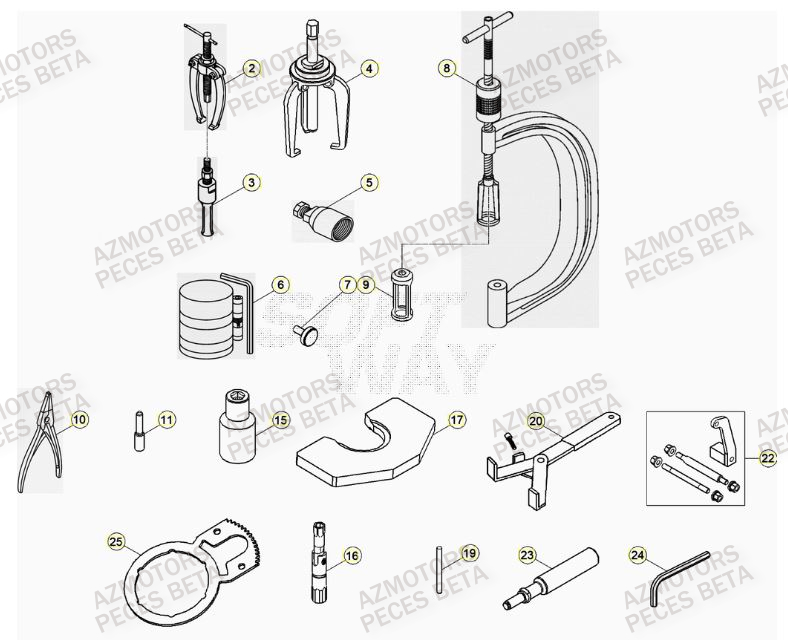 Outils AZMOTORS PiÃ¨ces BETA RR 4T RACING 350 - (2023)

