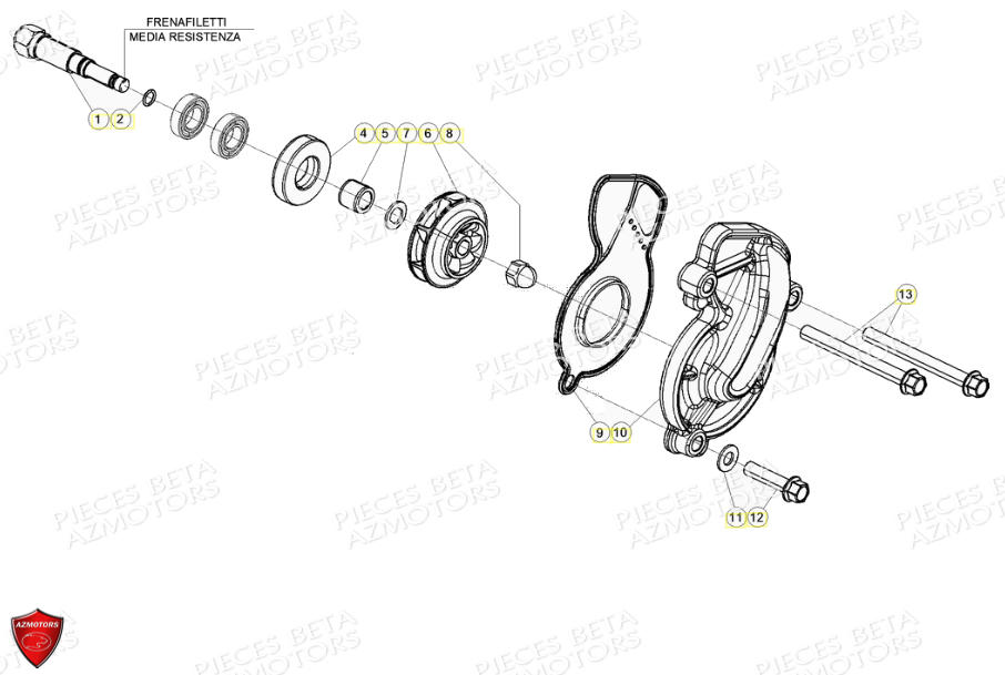Pompe A Eau AZMOTORS PiÃ¨ces Beta RR 4T 390 Enduro - (2021)