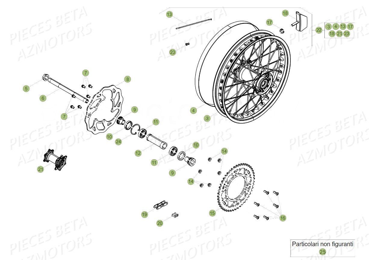 COURONNE Z.50 - BETA pour ROUE ARRIERE de RR 390 RACING 18