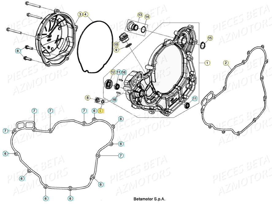 BOUCHON ARBRE COUVERCLE D EMBRAYAGE - BETA pour CARTER D EMBRAYAGE de RR 390 RACING 20