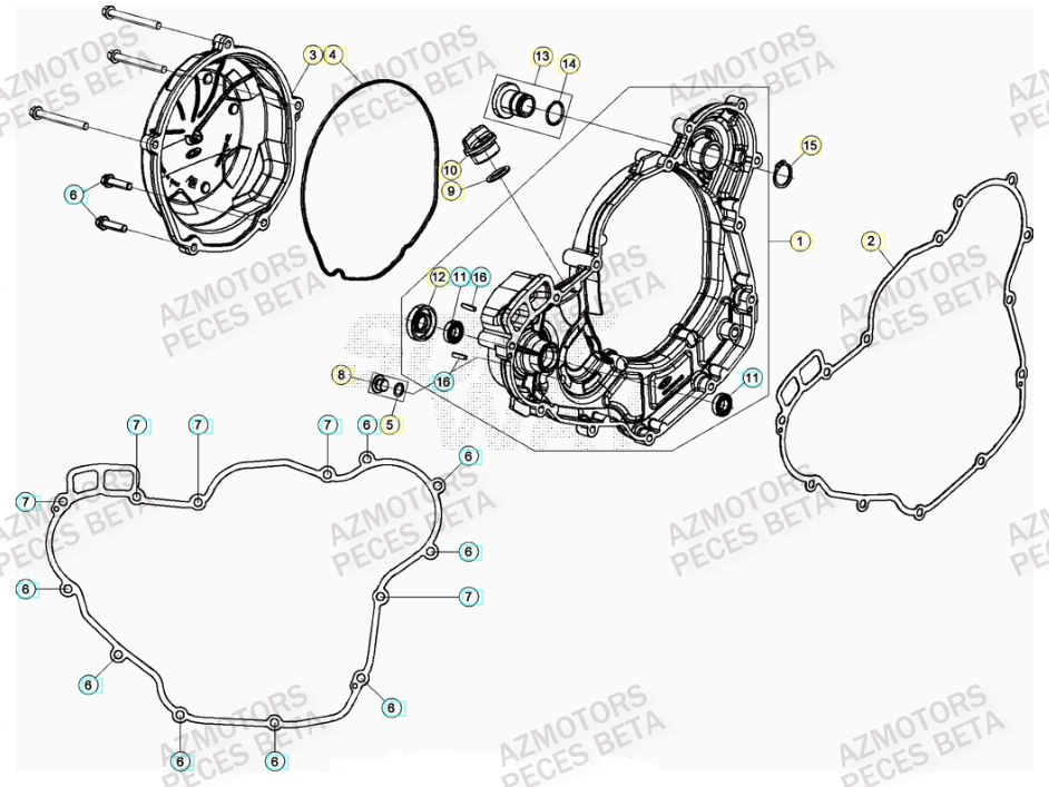 BOUCHON ARBRE COUVERCLE D EMBRAYAGE - BETA pour COUVERCLE EMBRAYAGE de RR 390 RACING 22