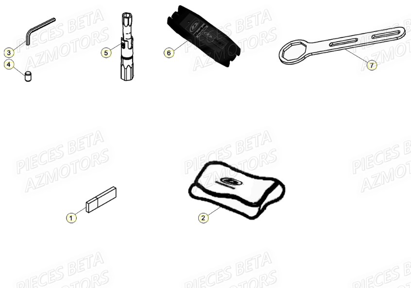Outillage Special Trousse A Outils AZMOTORS PiÃ¨ces Beta RR 4T 430 Enduro - (2021)