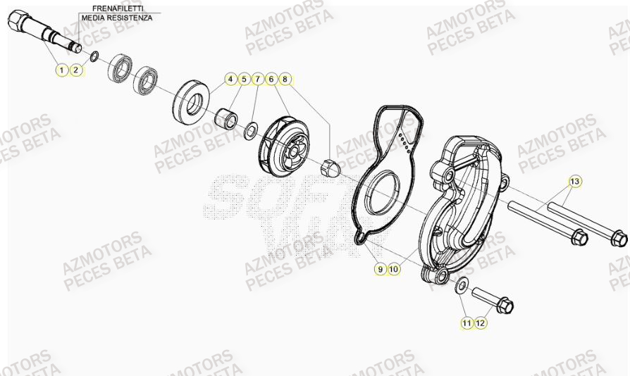 Pompe A Eau AZMOTORS PiÃ¨ces Beta RR 4T 430 Enduro - (2023)