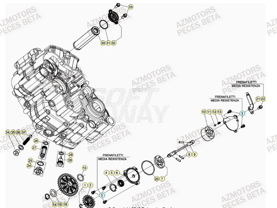 Pompe A Huile AZMOTORS PiÃ¨ces Beta RR 4T 430 Enduro - (2023)