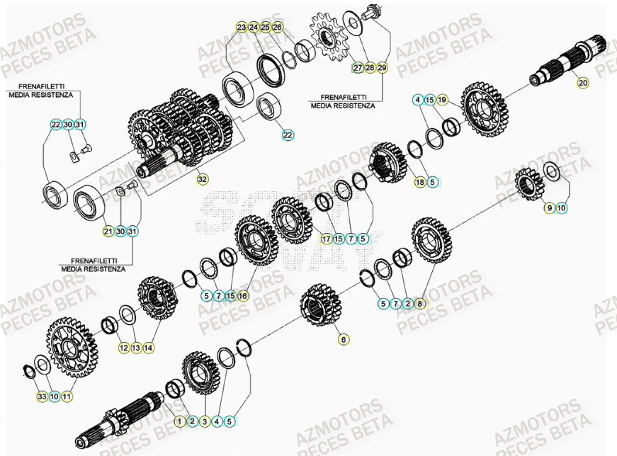 PIGNON Z.15 - BETA pour TRANSMISSION de RR 430 4T 2023