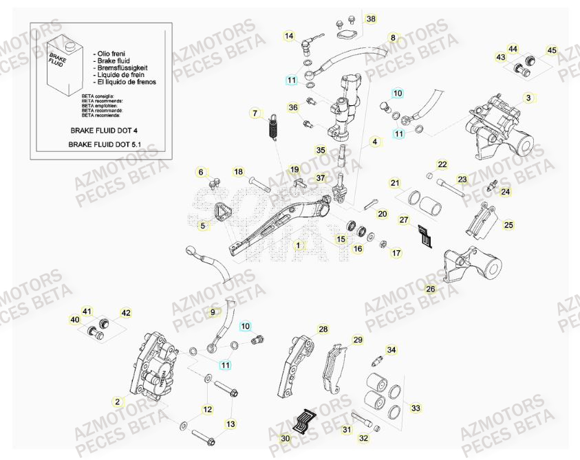 Freins AZMOTORS PiÃ¨ces BETA RR 4T 430 RACING - (2016)

