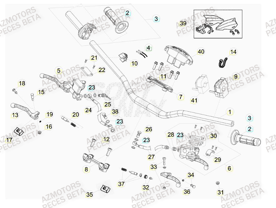 PROTECTION GUIDON - BETA pour GUIDON de RR 430 RACING 16
