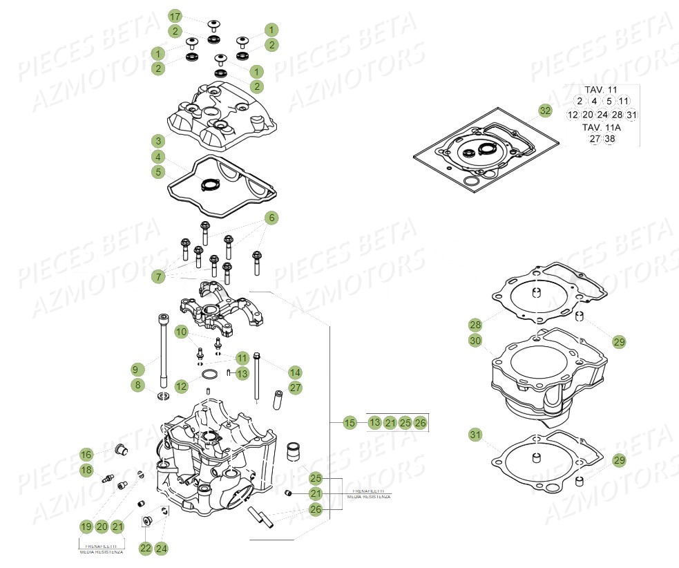 BOUCHON ARBRE COUVERCLE D EMBRAYAGE - BETA pour CYLINDRE CULASSE de RR 430 RACING 18