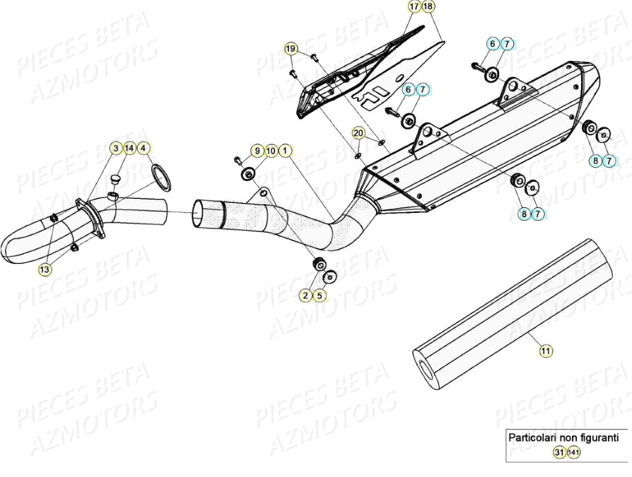 Echappement AZMOTORS PiÃ¨ces BETA RR 4T RACING 430 - (2020)

