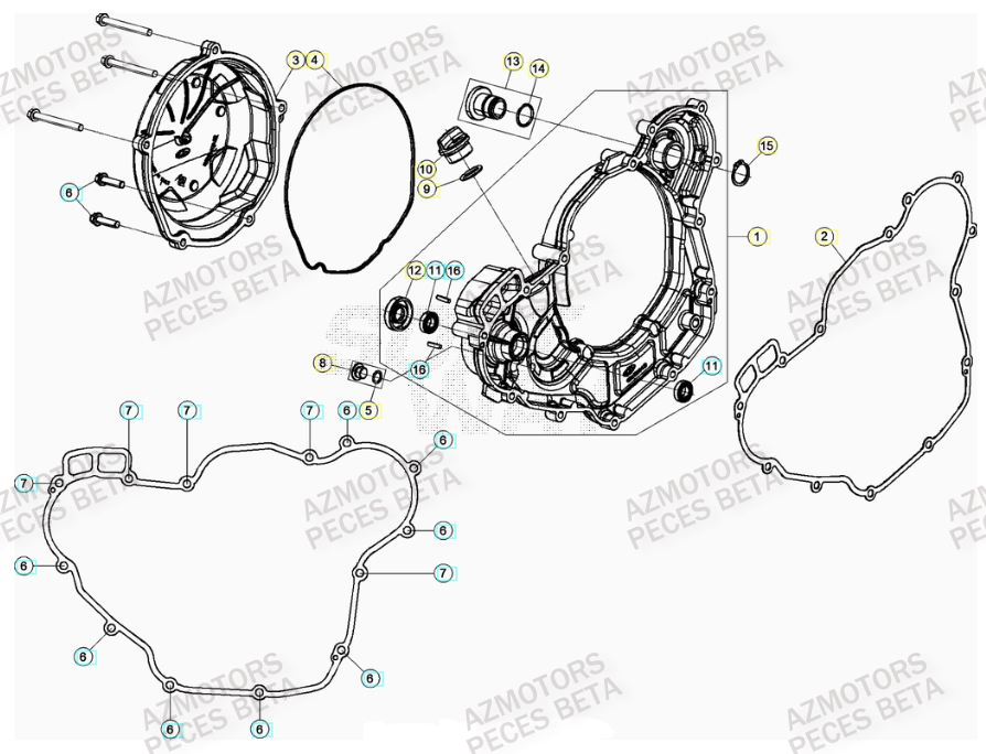BOUCHON ARBRE COUVERCLE D EMBRAYAGE - BETA pour COUVERCLE EMBRAYAGE de RR 430 RACING 21