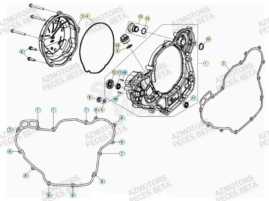 BOUCHON ARBRE COUVERCLE D EMBRAYAGE - BETA pour COUVERCLE EMBRAYAGE de RR 430 RACING 22
