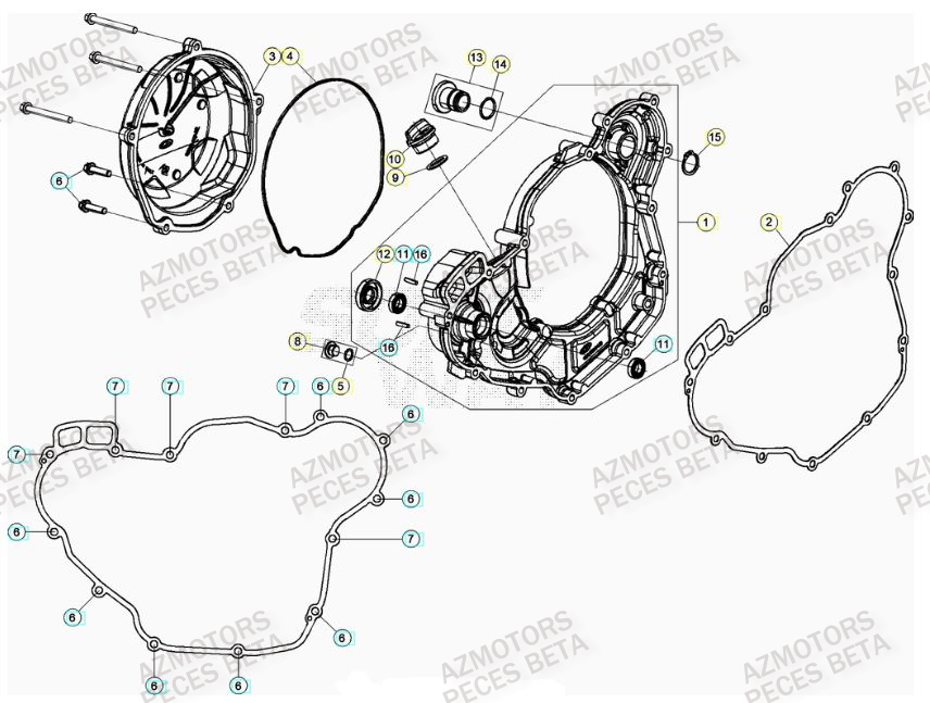 BOUCHON ARBRE COUVERCLE D EMBRAYAGE - BETA pour COUVERCLE EMBRAYAGE de RR 430 RACING 23