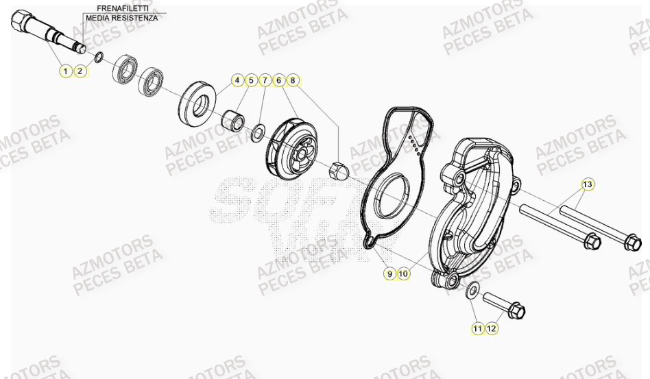 Pompe A Eau AZMOTORS PiÃ¨ces BETA RR 4T RACING 430 - (2023)

