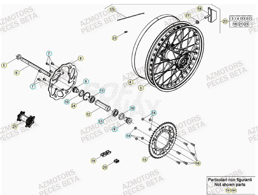 COURONNE Z.50 - BETA pour ROUE ARRIERE de RR 430 RACING 23