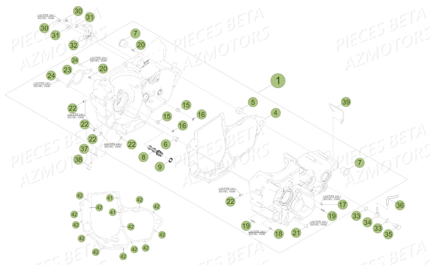 Carter D Embrayage AZMOTORS PiÃ¨ces Beta RR 4T 450 Enduro - 2010