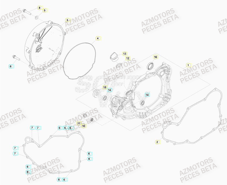 BOUCHON ARBRE COUVERCLE D EMBRAYAGE - BETA pour COUVERCLE EMBRAYAGE de RR 480 RACING 16