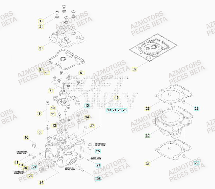 BOUCHON ARBRE COUVERCLE D EMBRAYAGE - BETA pour CYLINDRE de RR 480 RACING 16