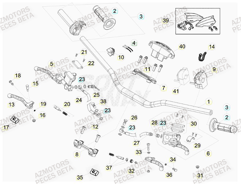 JEU PROTEGE-MAINS RR BETA pour GUIDON de RR 480 RACING 16