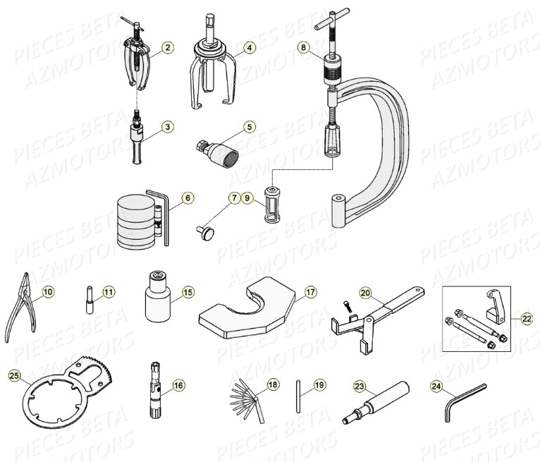 Outils AZMOTORS PiÃ¨ces BETA RR 4T RACING 480 - (2020)

