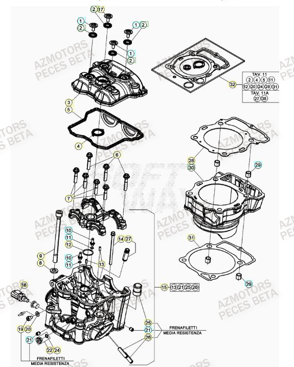 BOUCHON ARBRE COUVERCLE D EMBRAYAGE - BETA pour CYLINDRE de RR 480 RACING 21