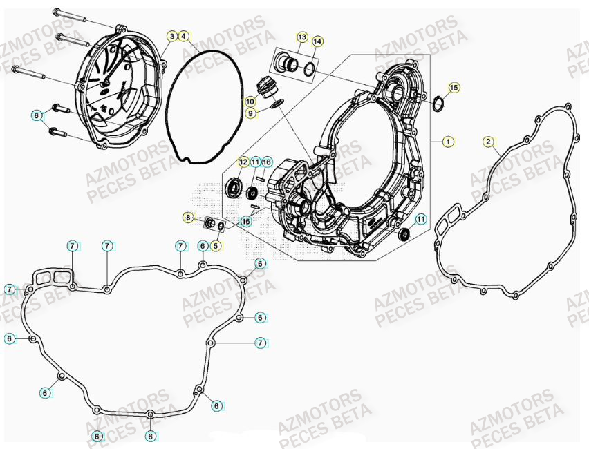 BOUCHON ARBRE COUVERCLE D EMBRAYAGE - BETA pour COUVERCLE EMBRAYAGE de RR 480 RACING 23