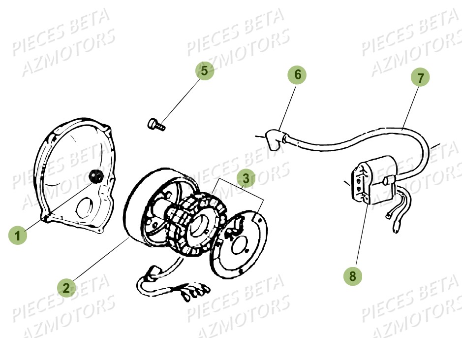 Allumage AZMOTORS PiÃ¨ces Beta RR 50 SPORT - 2018