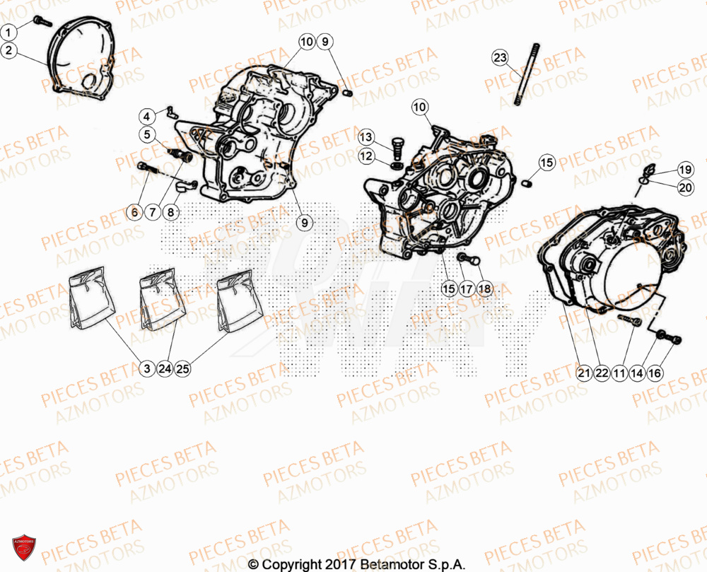 Carter AZMOTORS PiÃ¨ces Beta RR 50 SPORT - 2020