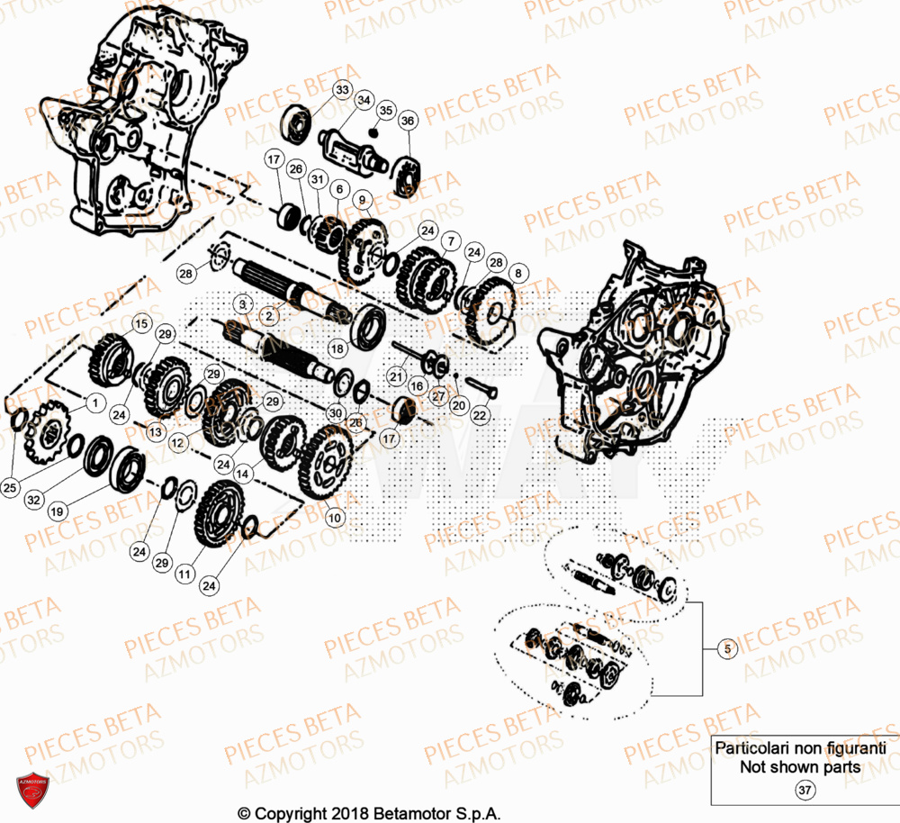 Transmission AZMOTORS PiÃ¨ces Beta RR 50 SPORT - 2020