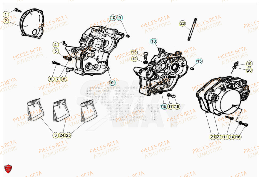 Carter AZMOTORS PiÃ¨ces Beta RR 50 SPORT - 2023-2024