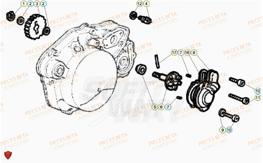 Pompe A Eau AZMOTORS PiÃ¨ces Beta RR 50 SPORT - 2023-2024
