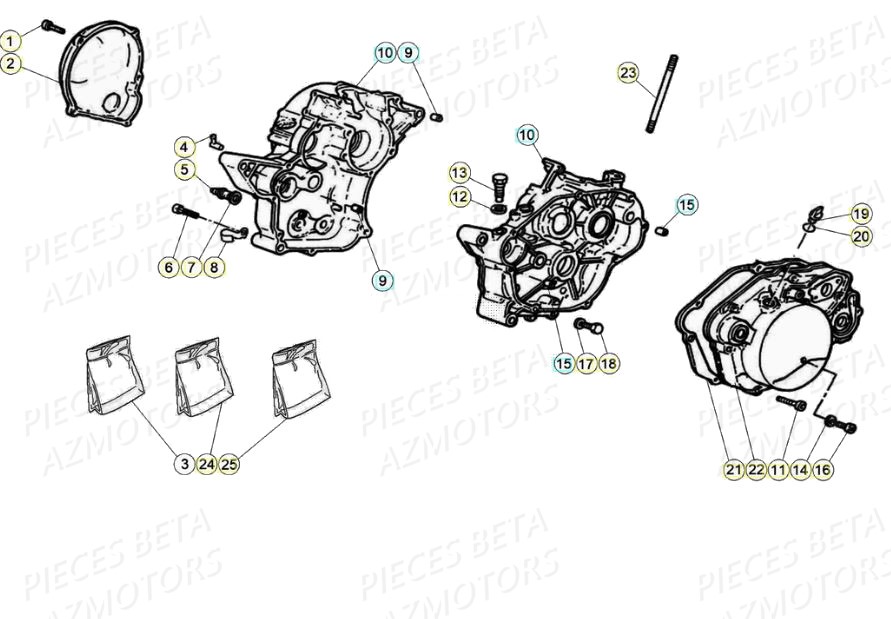 Carter AZMOTORS PiÃ¨ces Beta RR 50 STANDARD - 2020