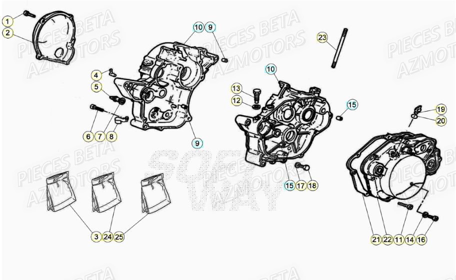Carter AZMOTORS PiÃ¨ces Beta RR 50 STANDARD - 2021-2022