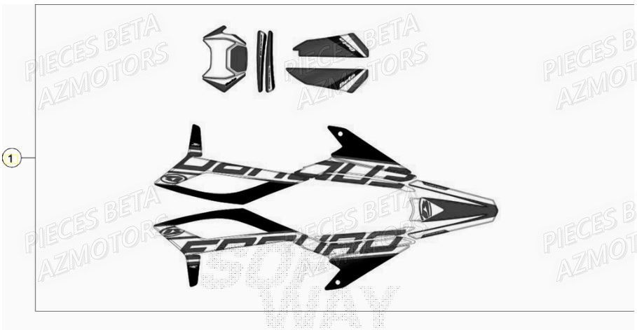 Decors AZMOTORS PiÃ¨ces Beta RR 50 STANDARD - 2021-2022