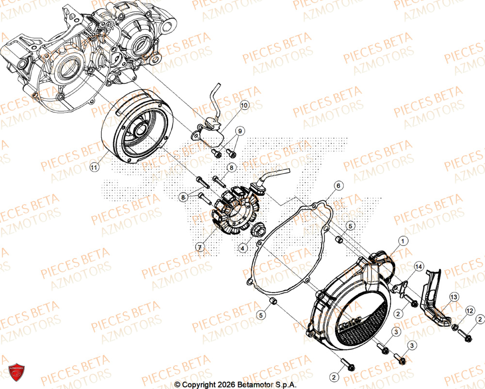 Allumage AZMOTORS PiÃ¨ces BETA SINCRO 200 2T - 2026