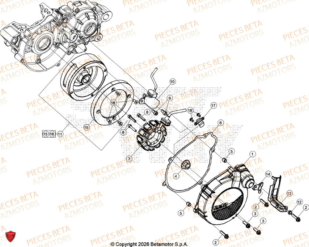 Allumage AZMOTORS Pieces BETA TRIAL SINCRO 300 2T SS - (2026)