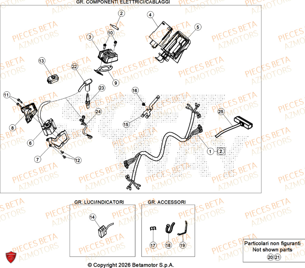 Equipement Electrique AZMOTORS Pieces BETA TRIAL SINCRO 300 2T SS - (2026)