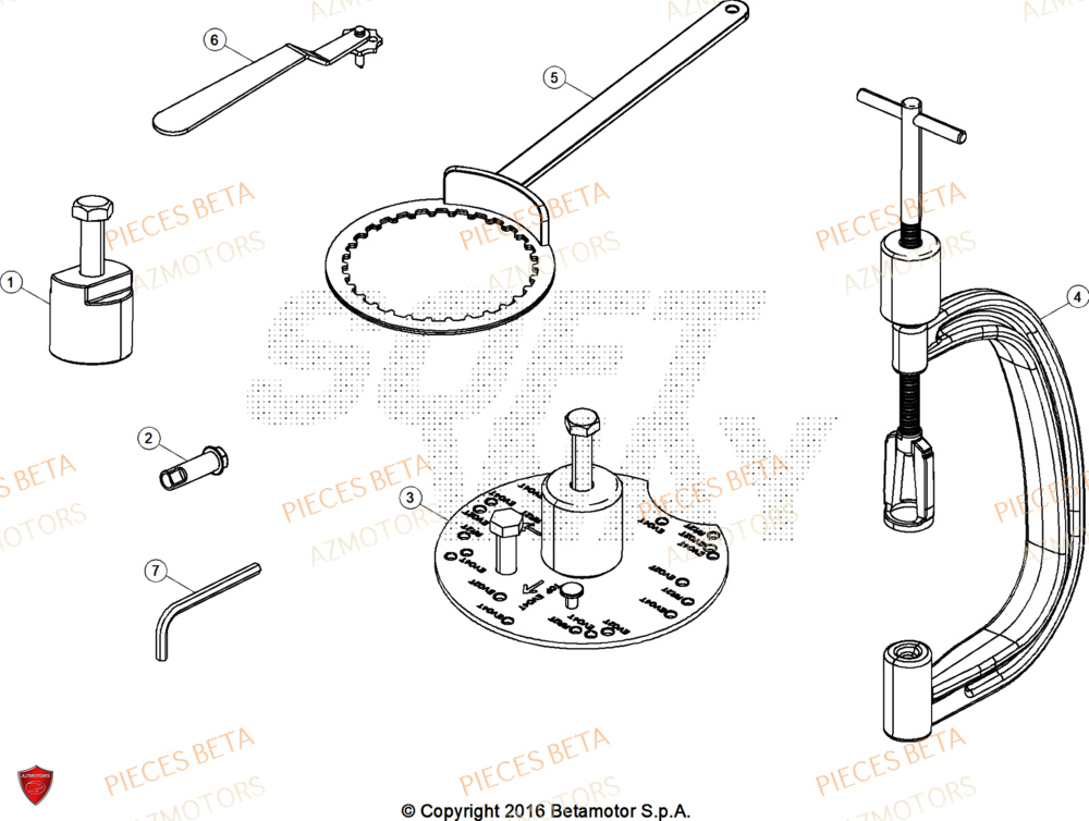 Outils AZMOTORS Pieces BETA TRIAL EVO 300 4T - (2025)