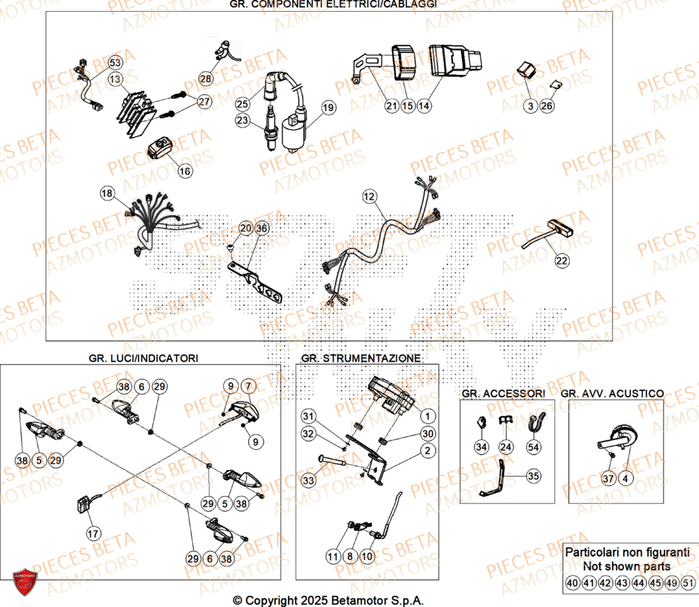 Equipement Electrique AZMOTORS Pieces BETA TRIAL EVO 300 4T - (2026)