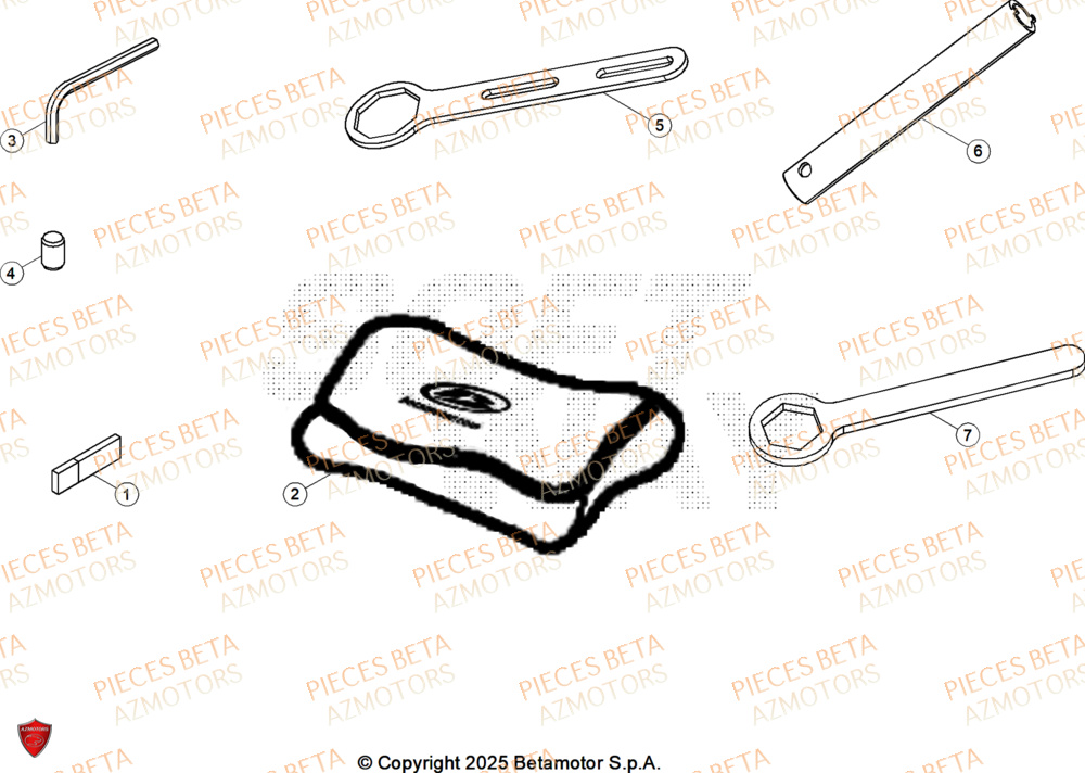Manuel AZMOTORS Pieces Beta RR 200 X-PRO 2T - 2026