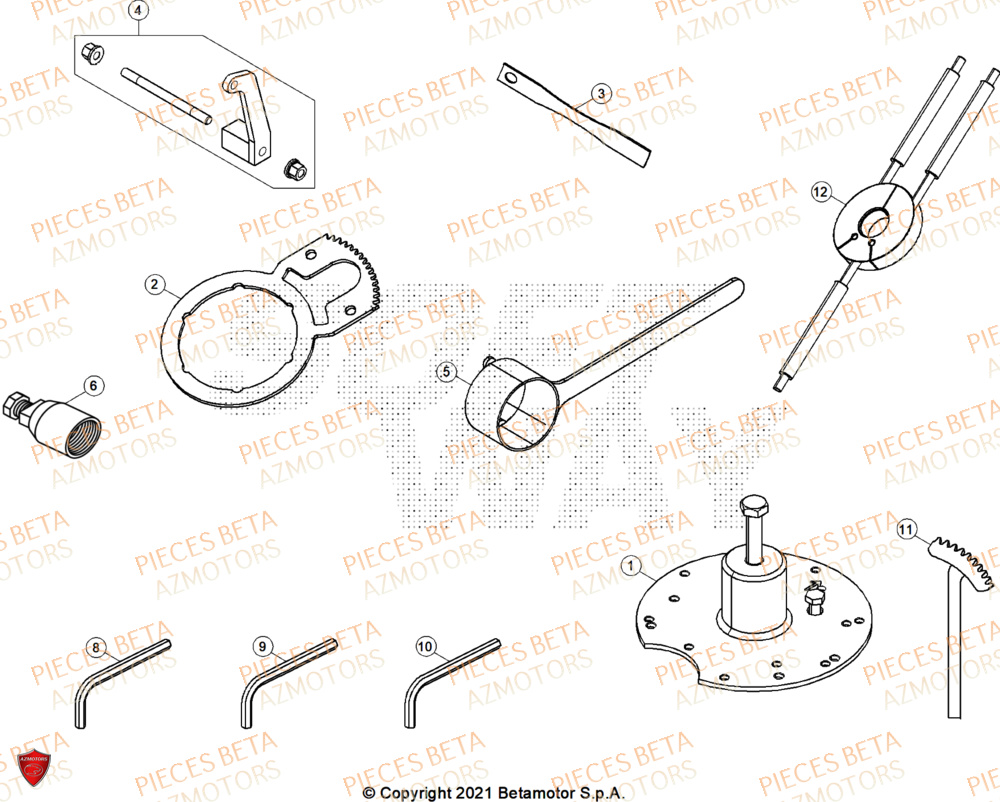 Outils AZMOTORS Pieces BETA ENDURO XTRAINER 250 2T - (2025) EURO5+