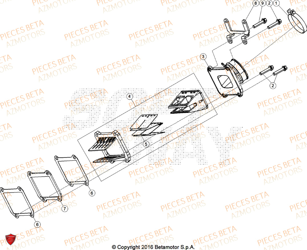 Admission AZMOTORS Pieces BETA ENDURO XTRAINER 250 2T - (2026)