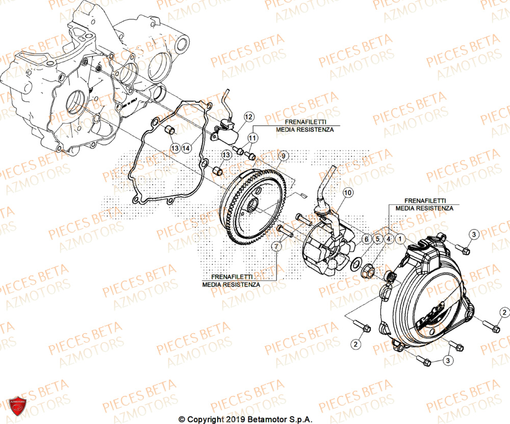 Allumage AZMOTORS Pieces BETA ENDURO XTRAINER 300 2T - (2026)