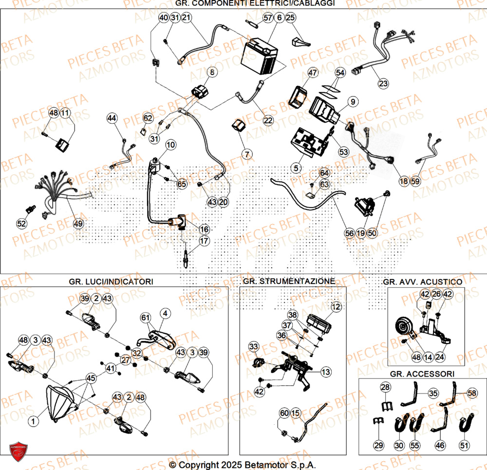 Equipement Electrique AZMOTORS Pieces BETA ENDURO XTRAINER 300 2T - (2026)