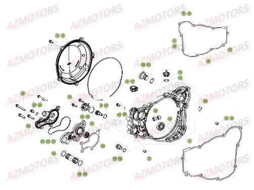 Couvercle D Embrayage AZMOTORS PiÃ¨ces BETA RR XTRAINER 250 2T - [2018]
