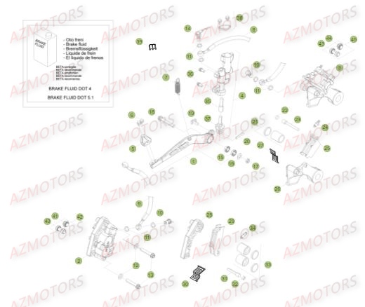 Freins AZMOTORS PiÃ¨ces BETA RR XTRAINER 250 2T - [2018]