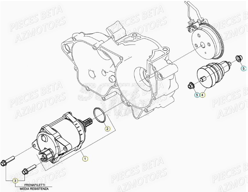 Demarreur AZMOTORS Pieces BETA RR XTRAINER 250 2T - (2021)